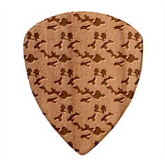 Camouflage Pattern Wood Guitar Pick (set Of 10) by goljakoff