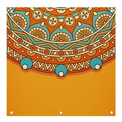 Mandala Orange Banner And Sign 4  X 4  by goljakoff