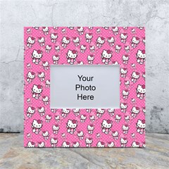 Hello Kitty Pattern, Hello Kitty, Child White Box Photo Frame 4  X 6  by nateshop