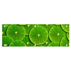 Lime Textures Macro, Tropical Fruits, Citrus Fruits, Green Lemon Texture Banner And Sign 6  X 2  by nateshop