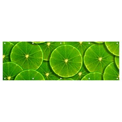 Lime Textures Macro, Tropical Fruits, Citrus Fruits, Green Lemon Texture Banner And Sign 12  X 4  by nateshop