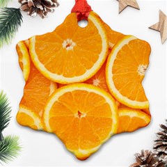 Oranges Textures, Close-up, Tropical Fruits, Citrus Fruits, Fruits Snowflake Ornament (two Sides) by nateshop