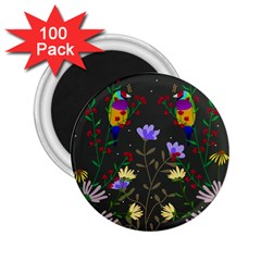 Bird Flower Plant Nature 2 25  Magnets (100 Pack)  by Maspions