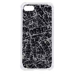 Rebel Life: Typography Black And White Pattern Iphone Se by dflcprintsclothing