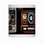 Retro Cameras Old Vintage Antique Technology Wallpaper Retrospective White Mug Center