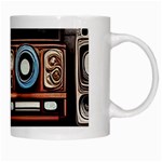 Retro Cameras Old Vintage Antique Technology Wallpaper Retrospective White Mug Right