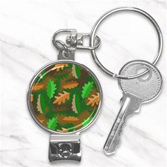 Leaves Foliage Pattern Oak Autumn Nail Clippers Key Chain by Maspions