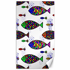 Fish Abstract Colorful Canvas 40  X 72  by Maspions