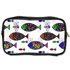 Fish Abstract Colorful Toiletries Bag (two Sides) by Maspions