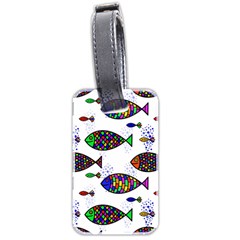 Fish Abstract Colorful Luggage Tag (two Sides) by Maspions