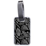 Leaves Flora Black White Nature Luggage Tag (two sides) Front