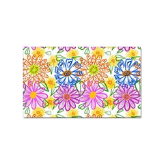 Bloom Flora Pattern Printing Sticker Rectangular (100 Pack) by Maspions