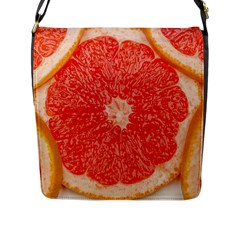 Grapefruit-fruit-background-food Flap Closure Messenger Bag (l) by Maspions