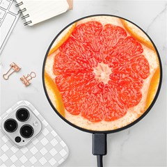 Grapefruit-fruit-background-food Wireless Fast Charger(black) by Maspions