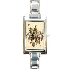 Vintage-antique-plate-china Rectangle Italian Charm Watch by Maspions