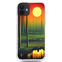 Outdoors Night Moon Full Moon Trees Setting Scene Forest Woods Light Moonlight Nature Wilderness Lan Iphone 12/12 Pro Tpu Uv Print Case by Posterlux