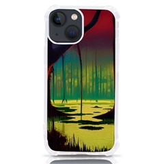 Nature Swamp Water Sunset Spooky Night Reflections Bayou Lake Iphone 13 Mini Tpu Uv Print Case by Posterlux