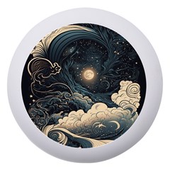 Starry Sky Moon Space Cosmic Galaxy Nature Art Clouds Art Nouveau Abstract Dento Box With Mirror by Posterlux