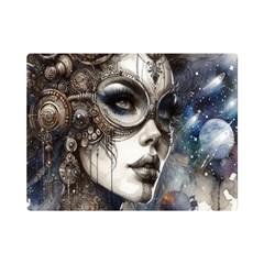 Woman In Space Premium Plush Fleece Blanket (mini) by CKArtCreations