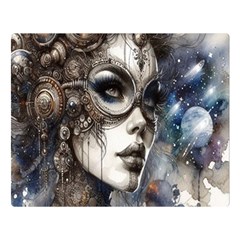 Woman In Space Premium Plush Fleece Blanket (large) by CKArtCreations