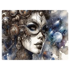 Woman In Space Premium Plush Fleece Blanket (extra Small) by CKArtCreations