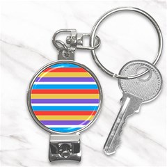 Stripes Pattern Design Lines Nail Clippers Key Chain by Maspions