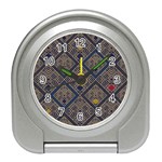 Pattern Seamless Antique Luxury Travel Alarm Clock Front