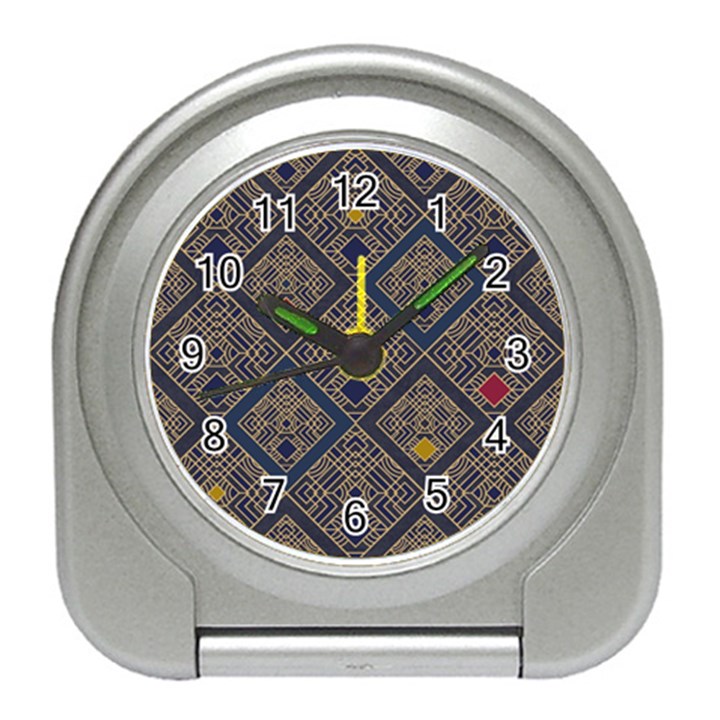 Pattern Seamless Antique Luxury Travel Alarm Clock