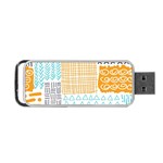 Premium Quality Elegant Orange Portable USB Flash (One Side) Front