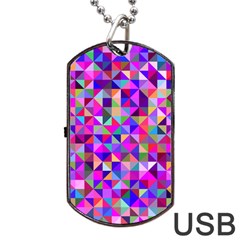 Floor Colorful Triangle Dog Tag Usb Flash (one Side) by Maspions