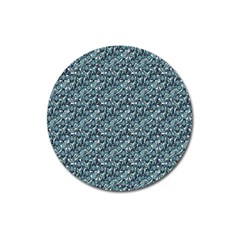 Blue Paisley Magnet 3  (round) by DinkovaArt