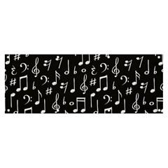 Chalk Music Notes Signs Seamless Pattern Banner And Sign 8  X 3  by Ravend