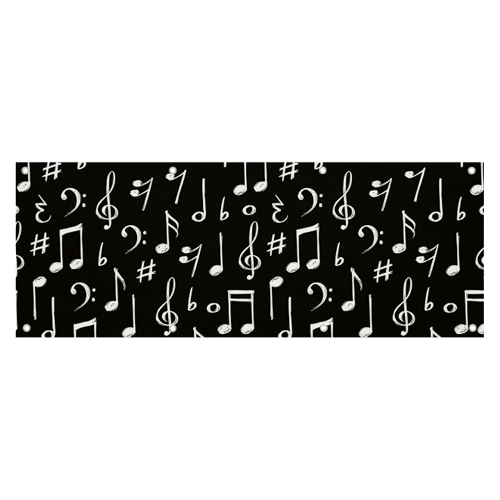 Chalk Music Notes Signs Seamless Pattern Banner and Sign 8  x 3 