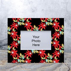 Floral Geometry White Tabletop Photo Frame 4 x6  by Sparkle