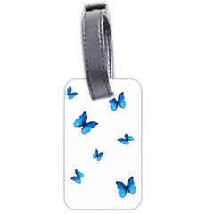 Butterfly-blue-phengaris Luggage Tag (two Sides) by saad11