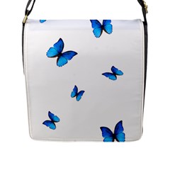 Butterfly-blue-phengaris Flap Closure Messenger Bag (l) by saad11