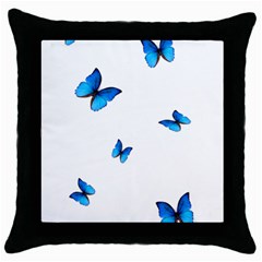 Butterfly-blue-phengaris Throw Pillow Case (black) by saad11