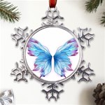 Butterfly-drawing-art-fairytale  Metal Large Snowflake Ornament Front