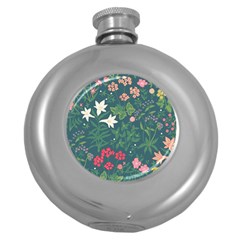 Spring Design  Round Hip Flask (5 Oz) by AlexandrouPrints