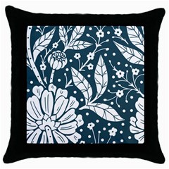 Spring Pattern Throw Pillow Case (black) by AlexandrouPrints