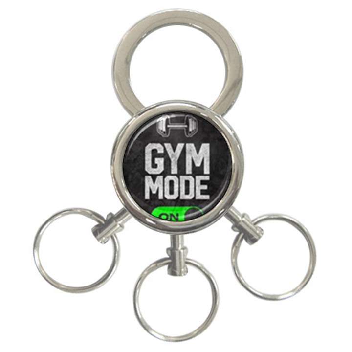 Gym mode 3-Ring Key Chain