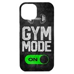 Gym mode iPhone 15 Black UV Print Case Front