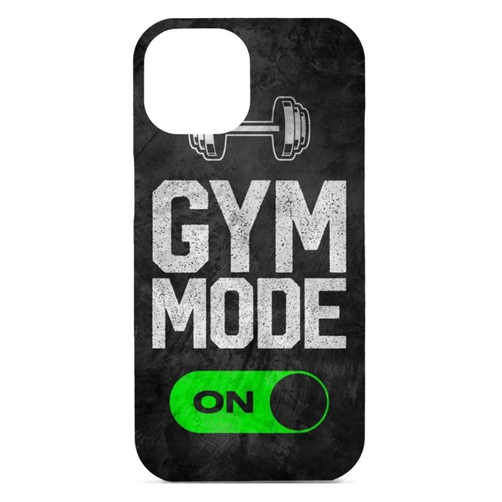 Gym mode iPhone 15 Black UV Print Case