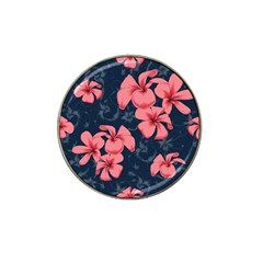 5902244 Pink Blue Illustrated Pattern Flowers Square Pillow Hat Clip Ball Marker (4 Pack) by BlackRoseStore