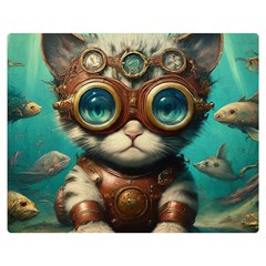 Underwater Explorer Premium Plush Fleece Blanket (medium) by CKArtCreations