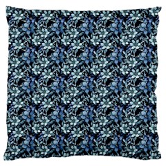 Blue Flowers 001 Standard Premium Plush Fleece Cushion Case (one Side) by DinkovaArt