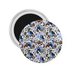 Blue Flowers 2 25  Magnets by DinkovaArt