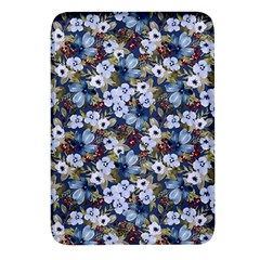 Blue Flowers 2 Rectangular Glass Fridge Magnet (4 Pack) by DinkovaArt