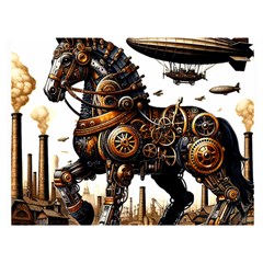 Steampunk Horse Punch 1 Premium Plush Fleece Blanket (extra Small) by CKArtCreations