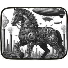 Steampunk Horse  Two Sides Fleece Blanket (mini) by CKArtCreations